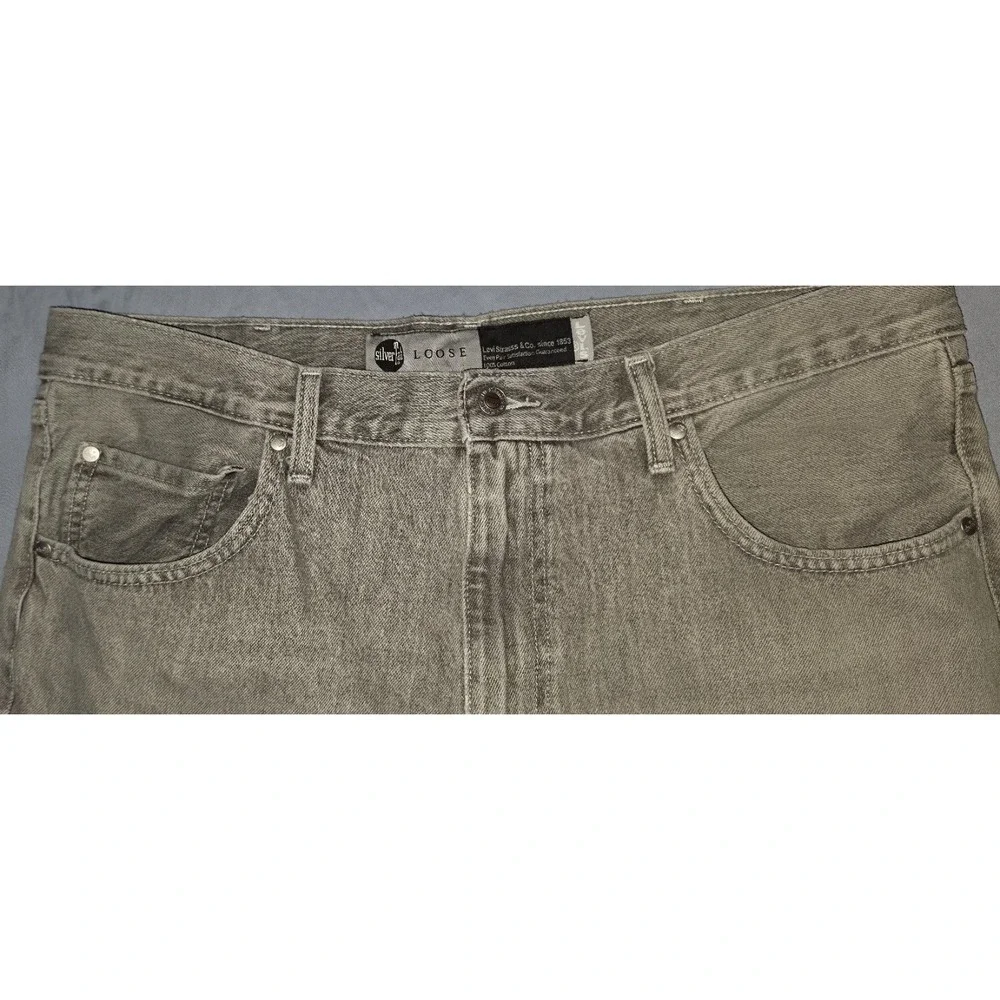 LEVI'S CLASSIC SILVER TAB LOOSE‎ 100% COTTON GRAY 38x30 MENS JEANS